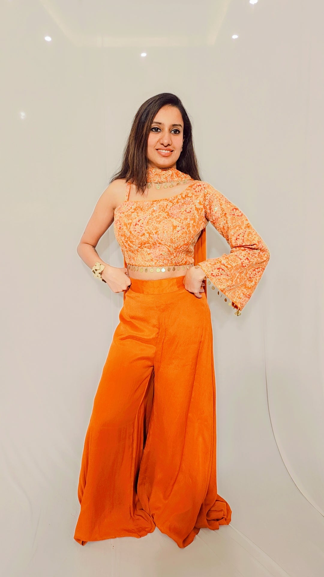 Rust Off Shoulder Set