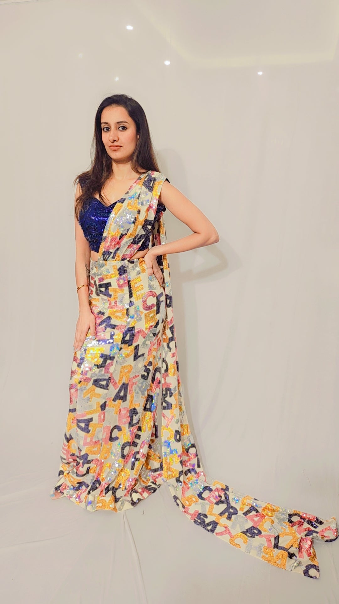 Alphabet Glam Saree