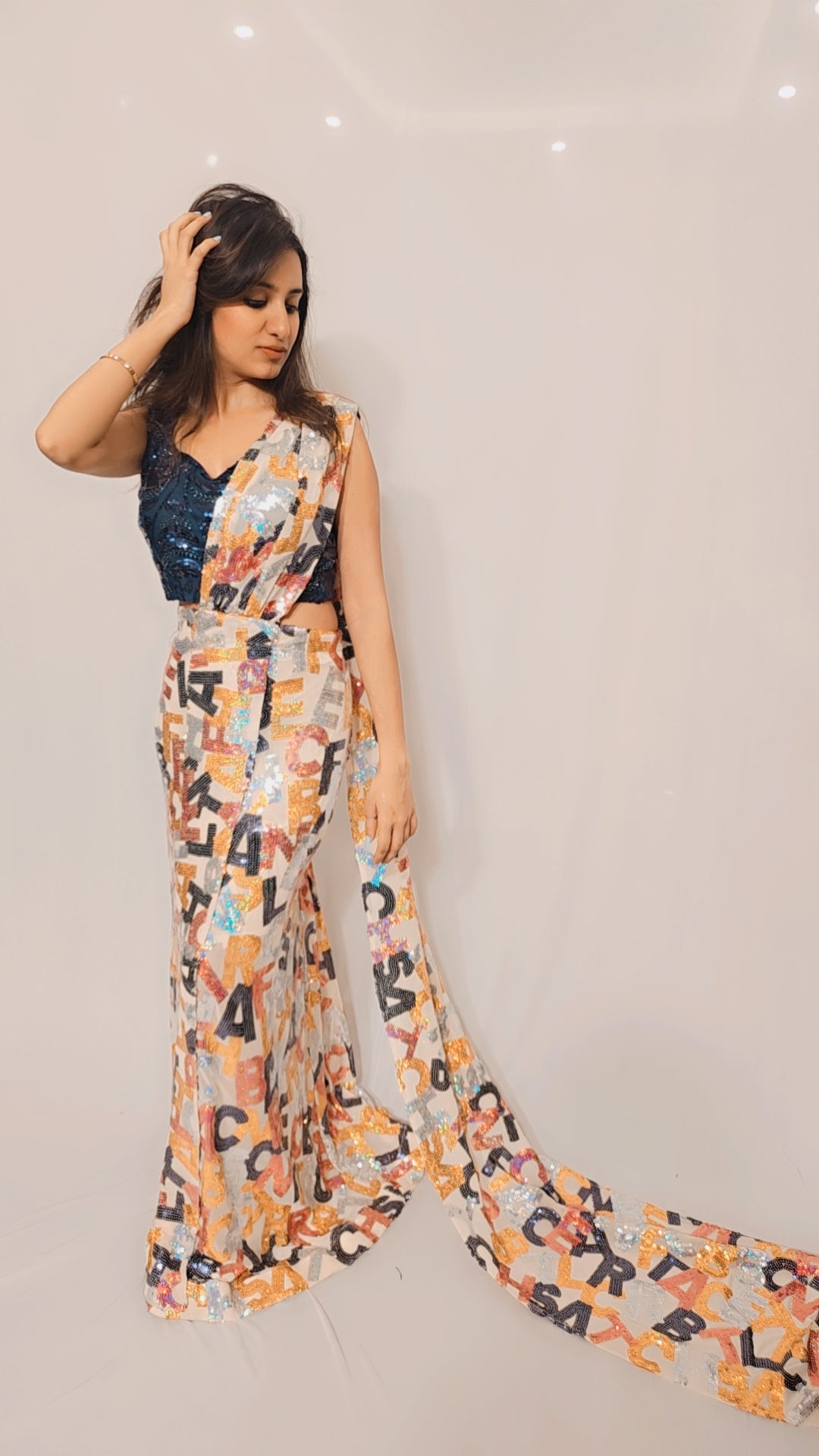Alphabet Glam Saree