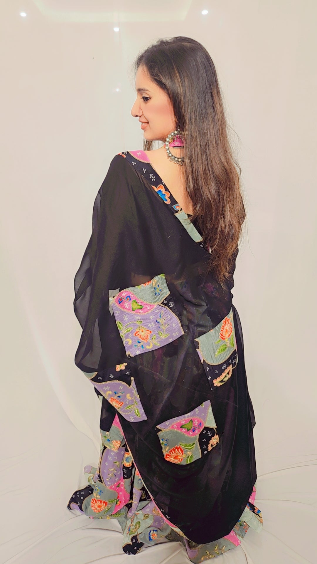 Black Multi Lehenga